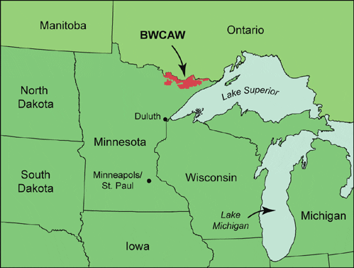 Boundary Waters Canoe Area Wilderness Map Boundary Waters Canoe Area (Bwca) And Quetico Park